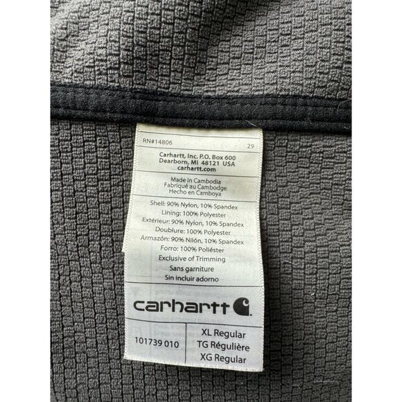 Carhartt Fleece Lined Soft Shell Winter Coat Jacket Gray Colorblock Gorpcore XL - Picture 14 of 16
